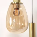 Steinhauer pendant luminaire REFLEXION 9 flames GU10 + E27 IP20, brass dimmable