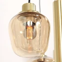 Steinhauer pendant luminaire REFLEXION 9 flames GU10 + E27 IP20, brass dimmable
