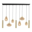Steinhauer pendant luminaire REFLEXION 9 flames GU10 + E27 IP20, brass dimmable