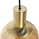 Steinhauer Pendelarmatuur BOLLIQUE 9-vlams GU10 + E27 IP20, messing dimbaar
