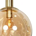 Steinhauer Pendelarmatuur BOLLIQUE 9-vlams GU10 + E27 IP20, messing dimbaar