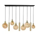Steinhauer Pendelarmatuur BOLLIQUE 9-vlams GU10 + E27 IP20, messing dimbaar