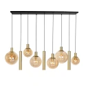 Steinhauer Pendelarmatuur BOLLIQUE 9-vlams GU10 + E27 IP20, messing dimbaar