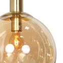 Steinhauer Pendelarmatuur BOLLIQUE 5-vlams GU10 + E27 IP20, messing dimbaar