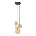 Steinhauer Pendelarmatuur BOLLIQUE 5-vlams GU10 + E27 IP20, messing dimbaar