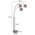 Steinhauer Staande lamp SPARKLED LIGHT E27 IP20, dimbaar