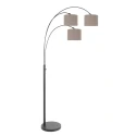 Steinhauer floor lamp SPARKLED LIGHT 3 flames E27 IP20, black dimmable