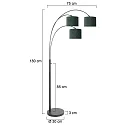 Steinhauer Staande lamp SPARKLED LIGHT E27 IP20, dimbaar