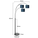 Steinhauer Staande lamp SPARKLED LIGHT E27 IP20, dimbaar
