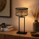 Steinhauer table lamp STANG 1 flame E27 IP20, black dimmable