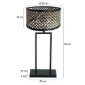 Steinhauer table lamp STANG 1 flame E27 IP20, black dimmable