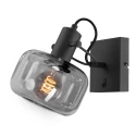 Wandarmatuur GLASLIC draaibaar, roteerbaar E27 IP20, zwart dimbaar