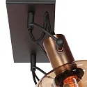 Steinhauer Wandarmatuur GLASLIC 2-vlams, draaibaar, roteerbaar E27 IP20, brons, zwart dimbaar