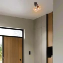 Steinhauer wall luminaire GLASLIC 2 flames, swivelling, rotatable E27 IP20, bronze, black dimmable