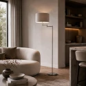 Mexlite floor lamp BELLA 1 flame E27 IP20, steel dimmable