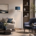 Mexlite floor lamp BELLA 1 flame E27 IP20, steel dimmable