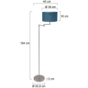 Mexlite floor lamp BELLA 1 flame E27 IP20, steel dimmable