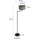 floor lamp BELLA 1 flame E27 IP20, black dimmable