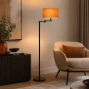Mexlite floor lamp BELLA 1 flame E27 IP20, black dimmable