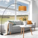 Mexlite arc luminaire SOLVA 1 flame E27 IP20, black dimmable