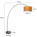 Mexlite arc luminaire SOLVA 1 flame E27 IP20, black dimmable