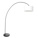 Mexlite Booglamp SOLVA 1-vlams E27 IP20, zwart dimbaar