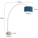 Mexlite arc luminaire SOLVA 1 flame E27 IP20, steel dimmable
