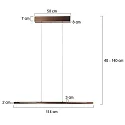 Steinhauer pendant luminaire BANDE IP20, dimmable