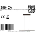 Steinhauer Pendelarmatuur BANDE 3-vlams IP20, cacao dimbaar