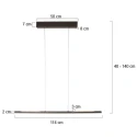 Steinhauer Pendelarmatuur BANDE 3-vlams IP20, cacao dimbaar