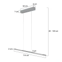 Steinhauer Pendelarmatuur BANDE 3-vlams IP20, staal dimbaar