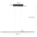 Steinhauer Pendelarmatuur BANDE 3-vlams IP20, cacao dimbaar