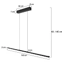 Steinhauer Pendelarmatuur BANDE IP20, dimbaar