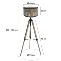 Mexlite Staande lamp TRIEK E27 IP20, dimbaar