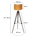 Mexlite floor lamp TRIEK E27 IP20, dimmable