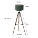Mexlite floor lamp TRIEK E27 IP20, dimmable