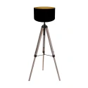 Mexlite Staande lamp TRIEK 1-vlams E27 IP20, hout, zwart dimbaar