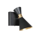 Wandarmatuur PRETO 1-vlams GU10 IP20, zwart dimbaar