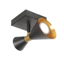 anne light & home Wandarmatuur PRETO 1-vlams GU10 IP20, zwart dimbaar