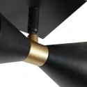 anne light & home Wandarmatuur PRETO 1-vlams GU10 IP20, zwart dimbaar
