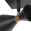 anne light & home Wandarmatuur PRETO 1-vlams GU10 IP20, zwart dimbaar