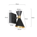 anne light & home Wandarmatuur PRETO 1-vlams GU10 IP20, zwart dimbaar