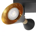 anne light & home Plafondarmatuur PRETO 2-vlams GU10 IP20, zwart dimbaar