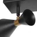 anne light & home Plafondarmatuur PRETO 2-vlams GU10 IP20, zwart dimbaar