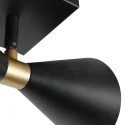 anne light & home Plafondarmatuur PRETO 2-vlams GU10 IP20, zwart dimbaar