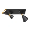 anne light & home Plafondarmatuur PRETO 2-vlams GU10 IP20, zwart dimbaar