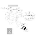 anne light & home Plafondarmatuur PRETO 2-vlams GU10 IP20, zwart dimbaar