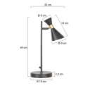 anne light & home Tafelarmatuur PRETO 1-vlams GU10 IP20, zwart dimbaar