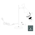 anne light & home Tafelarmatuur PRETO 1-vlams GU10 IP20, zwart dimbaar