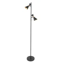 Staande lamp PRETO 2-vlams GU10 IP20, zwart dimbaar
